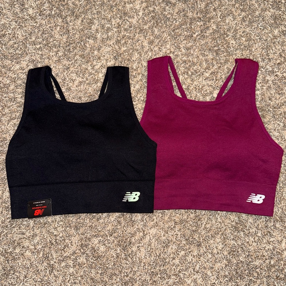 NEW never worn! Set of 2 New Balance Women's Black and Red Work Out Tops